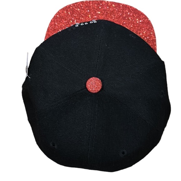 TAXAS Snapback Hat Red Sparkly Brim - Picture 6 of 8